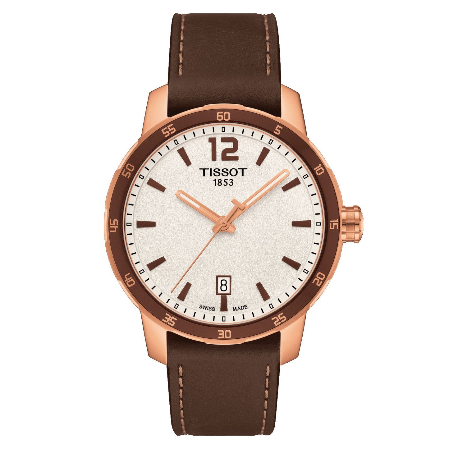 Tissot Quickster (Leather, Brown) Arabic And Indexes