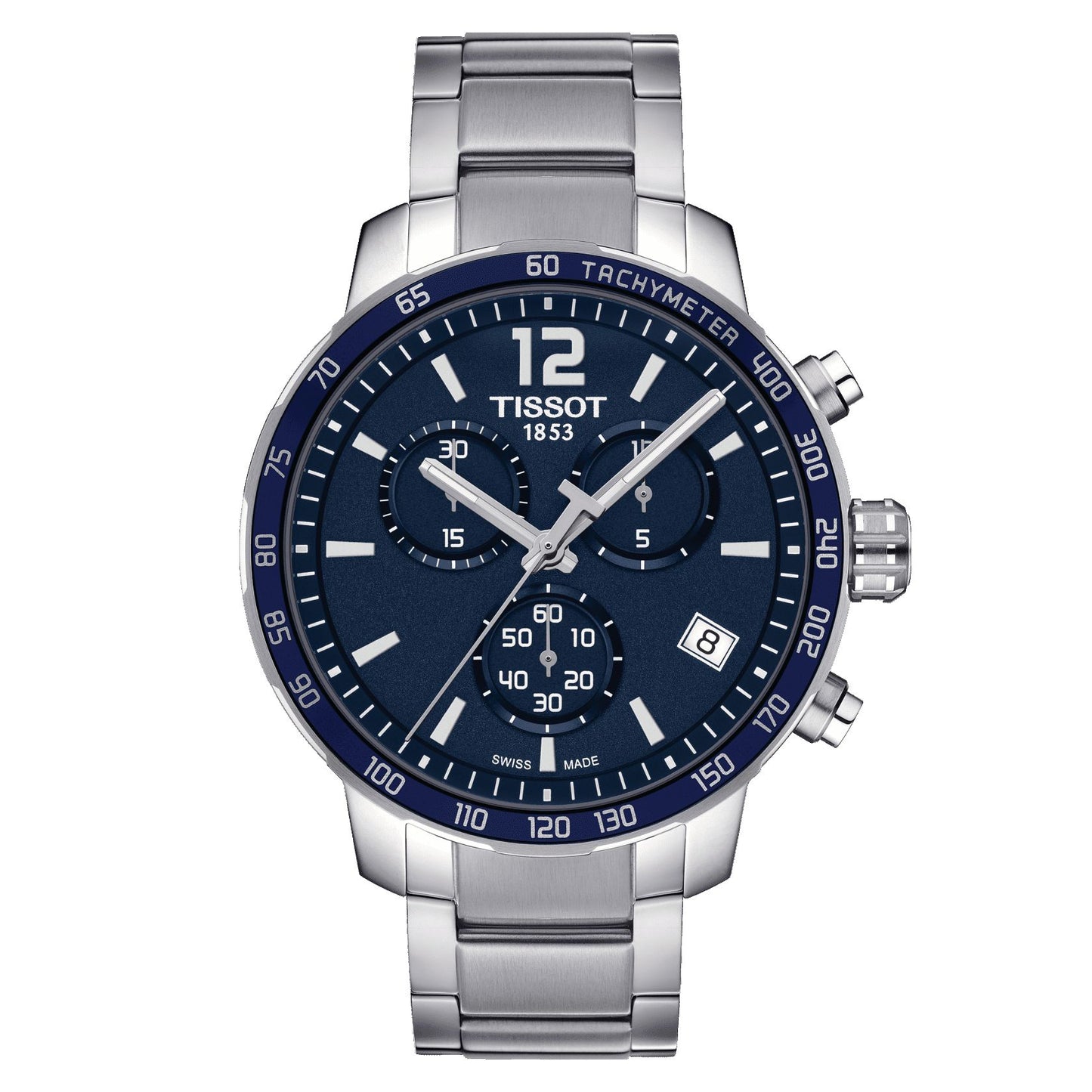 Tissot Quickster Chronograph (Stainless Steel, Grey) Arabic And Indexes