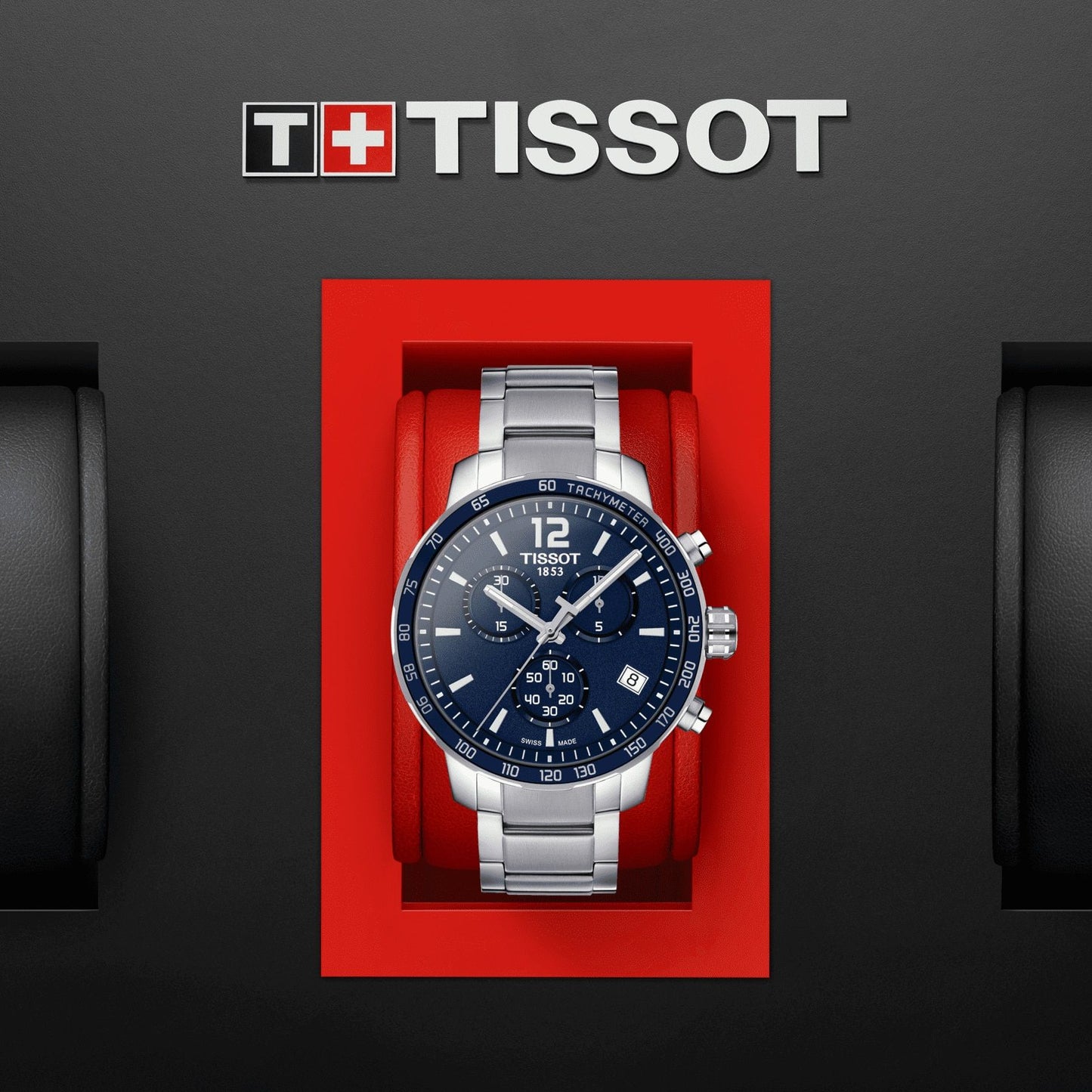 Tissot Quickster Chronograph (Stainless Steel, Grey) Arabic And Indexes