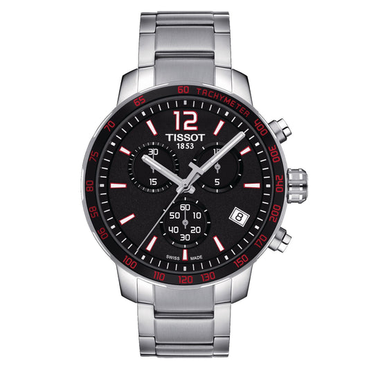 Tissot Quickster Chronograph (Stainless Steel, Grey) Arabic And Indexes