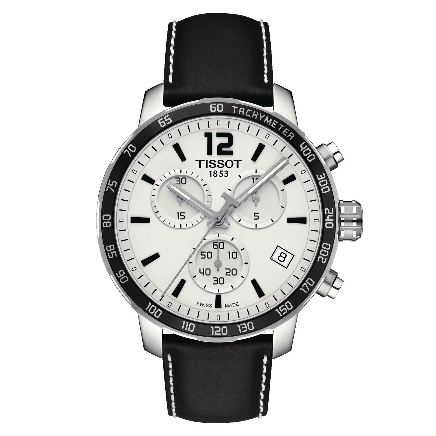 Tissot Quickster Chronograph (Leather, Black) Arabic And Indexes