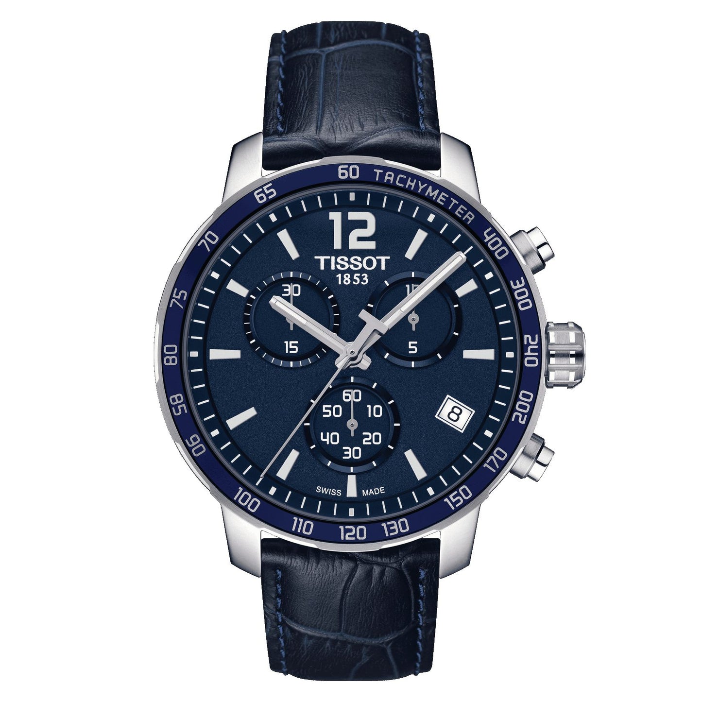 Tissot Quickster Chronograph (Leather, Blue) Arabic And Indexes