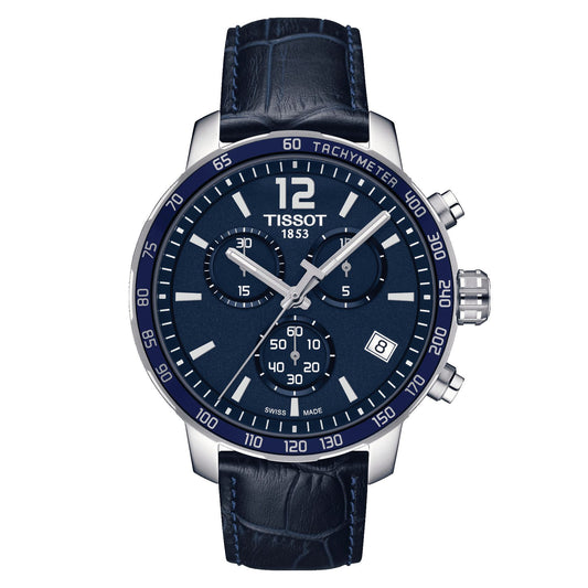 Tissot Quickster Chronograph (Leather, Blue) Arabic And Indexes