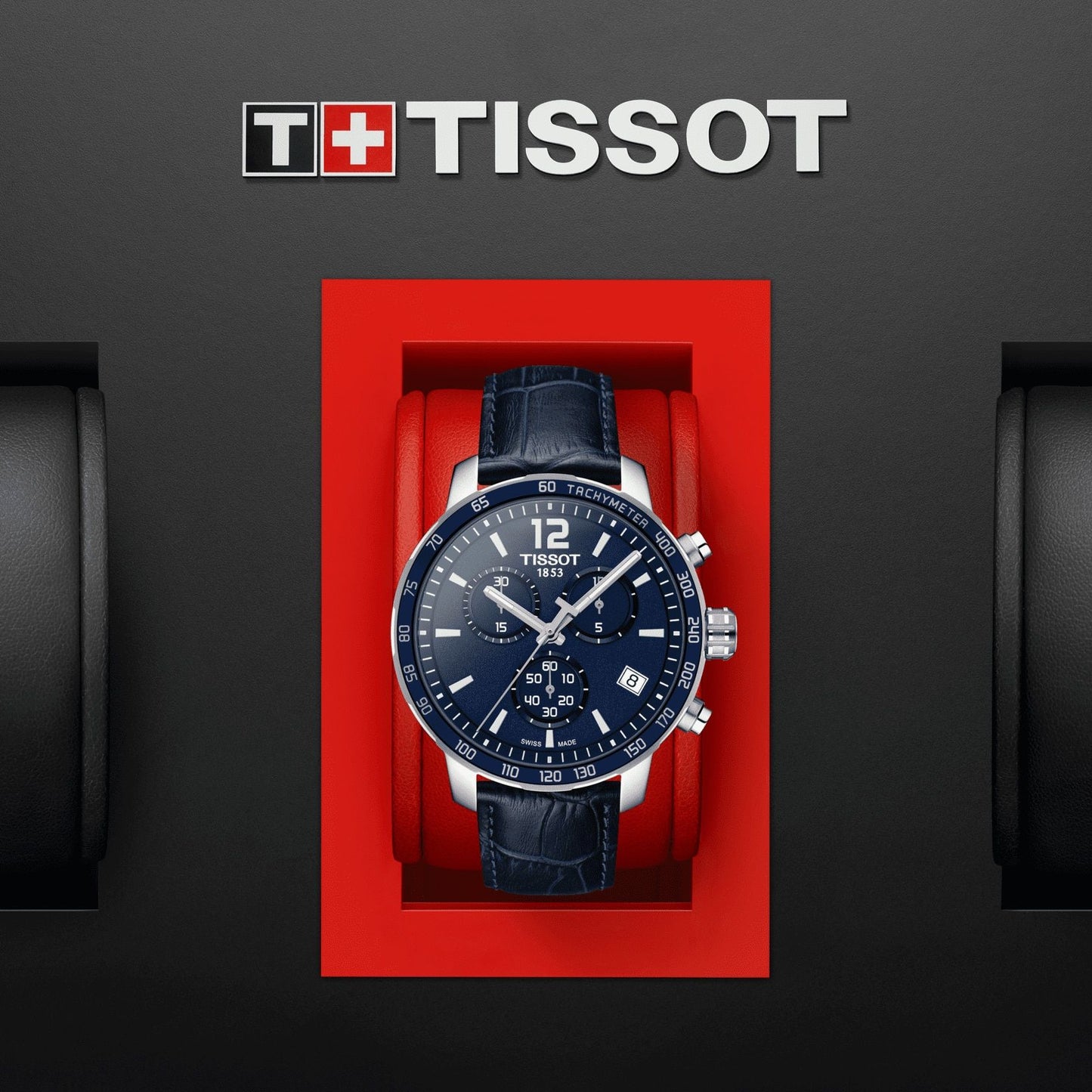 Tissot Quickster Chronograph (Leather, Blue) Arabic And Indexes