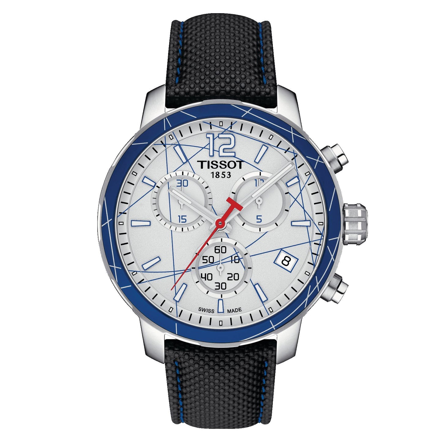 Tissot Quickster Hockey Sur Glace (Synthetic, Grey) Arabic And Indexes