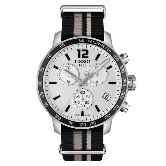 Tissot Quickster Nato Chronograph (Textile, Grey/Black) Arabic And Indexes