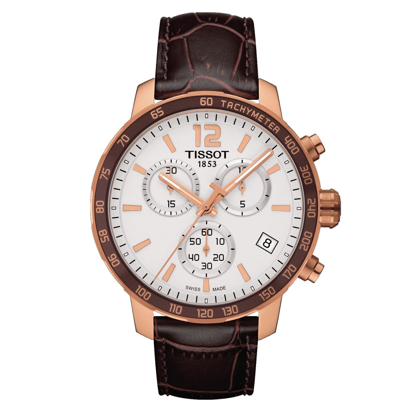 Tissot Quickster Chronograph (Leather, Brown) Arabic And Indexes