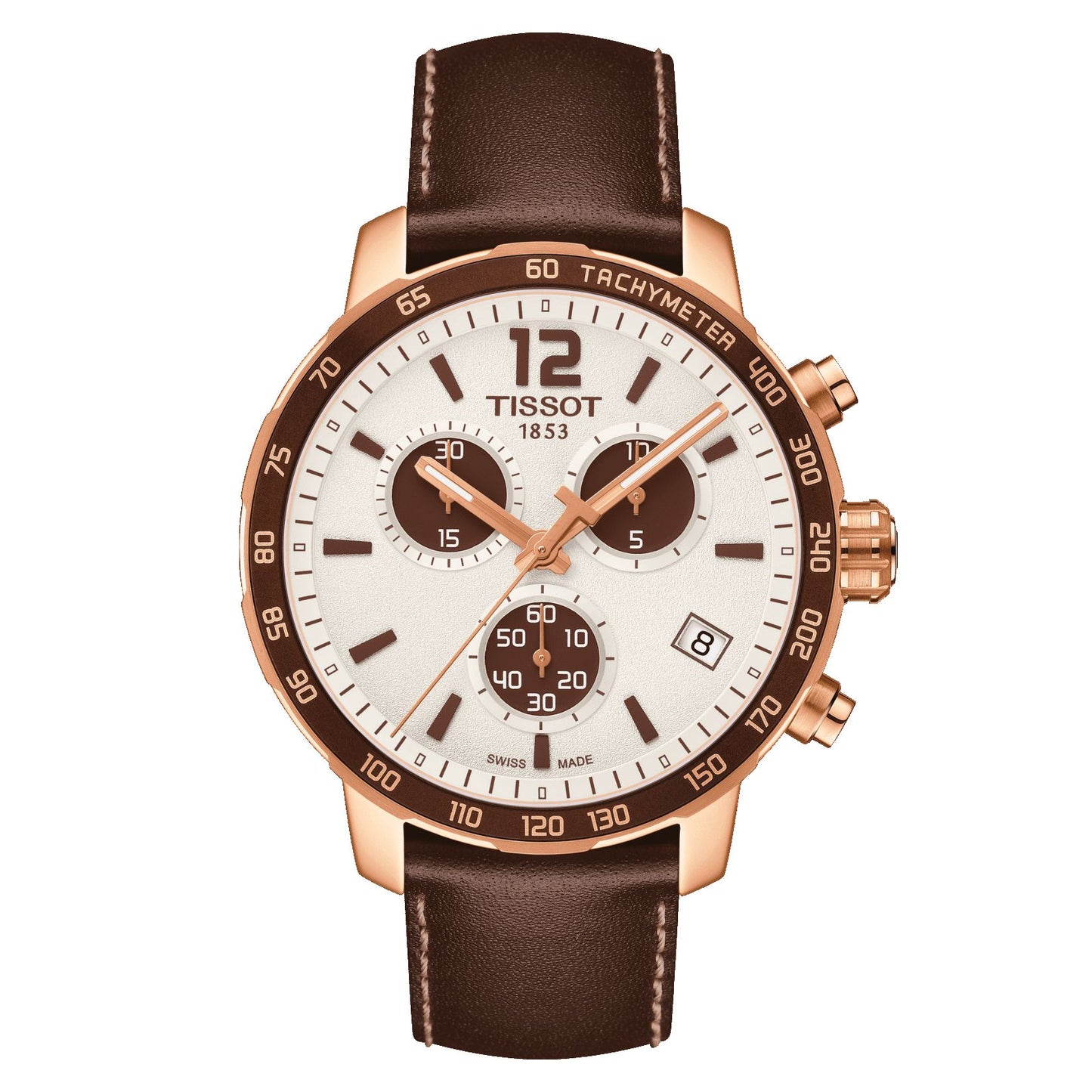 Tissot Quickster Chronograph (Leather, Brown) Arabic And Indexes