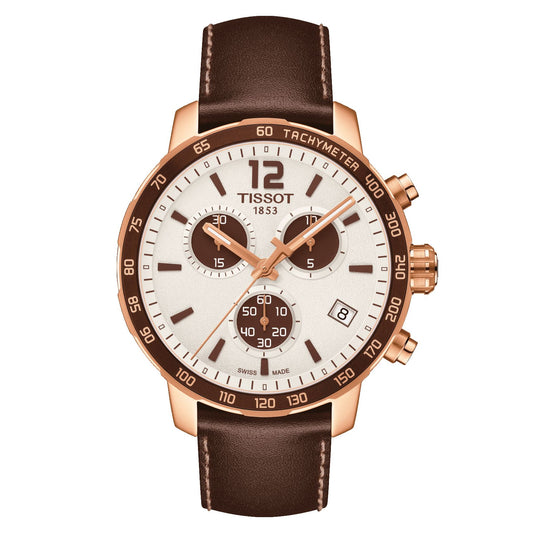 Tissot Quickster Chronograph (Leather, Brown) Arabic And Indexes