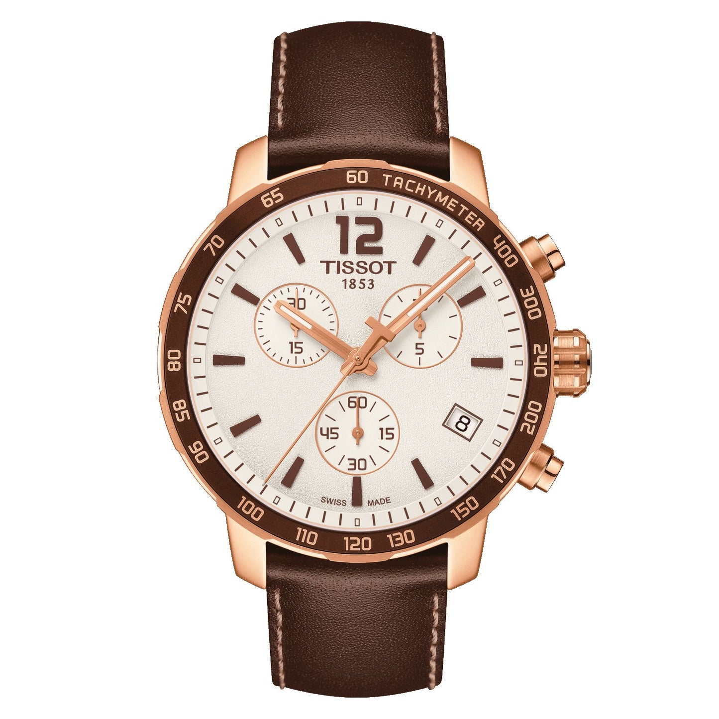 Tissot Quickster Chronograph (Leather, Brown) Arabic And Indexes