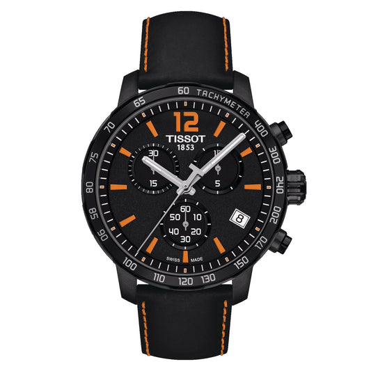 Tissot Quickster Chronograph (Leather, Black) Arabic And Indexes