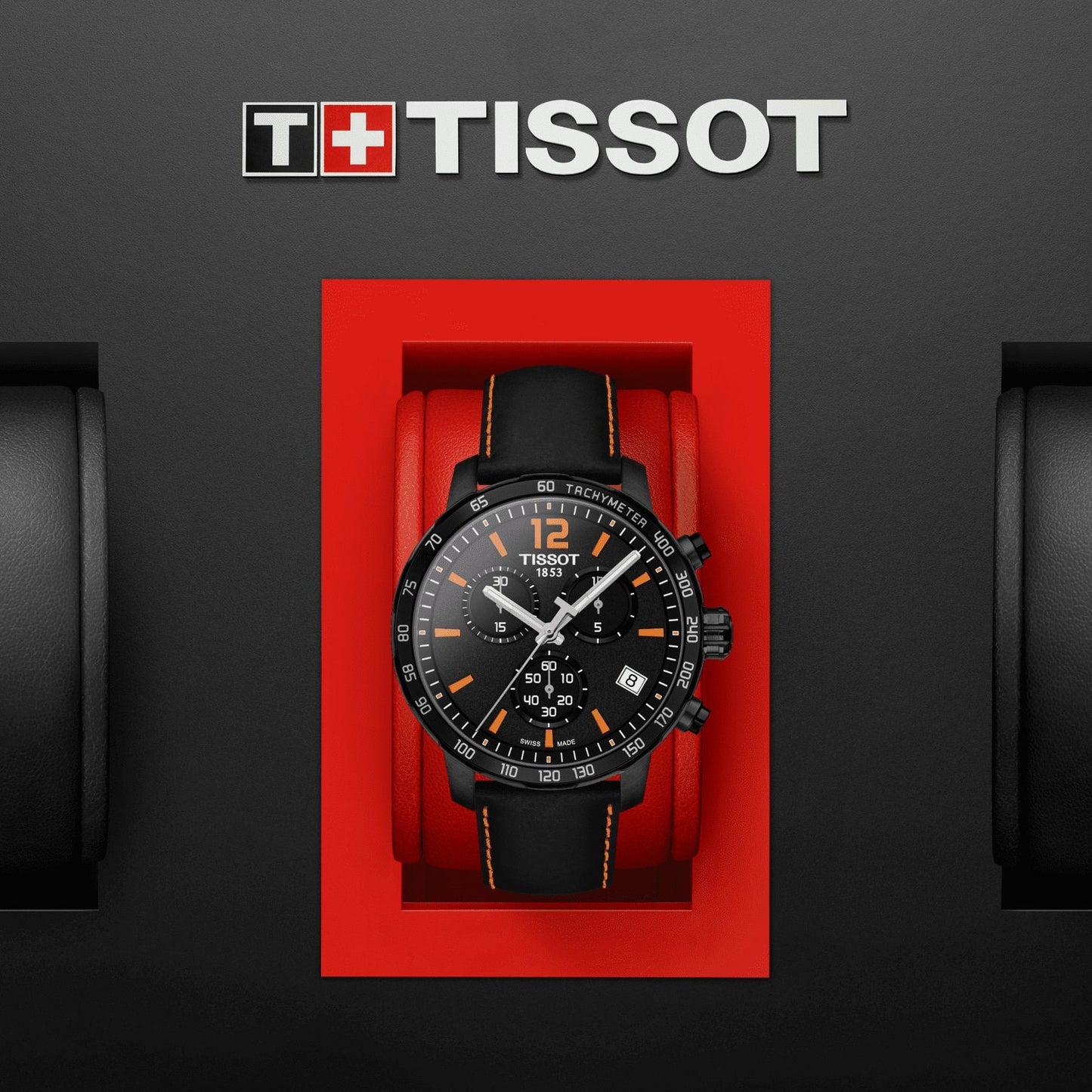 Tissot Quickster Chronograph (Leather, Black) Arabic And Indexes