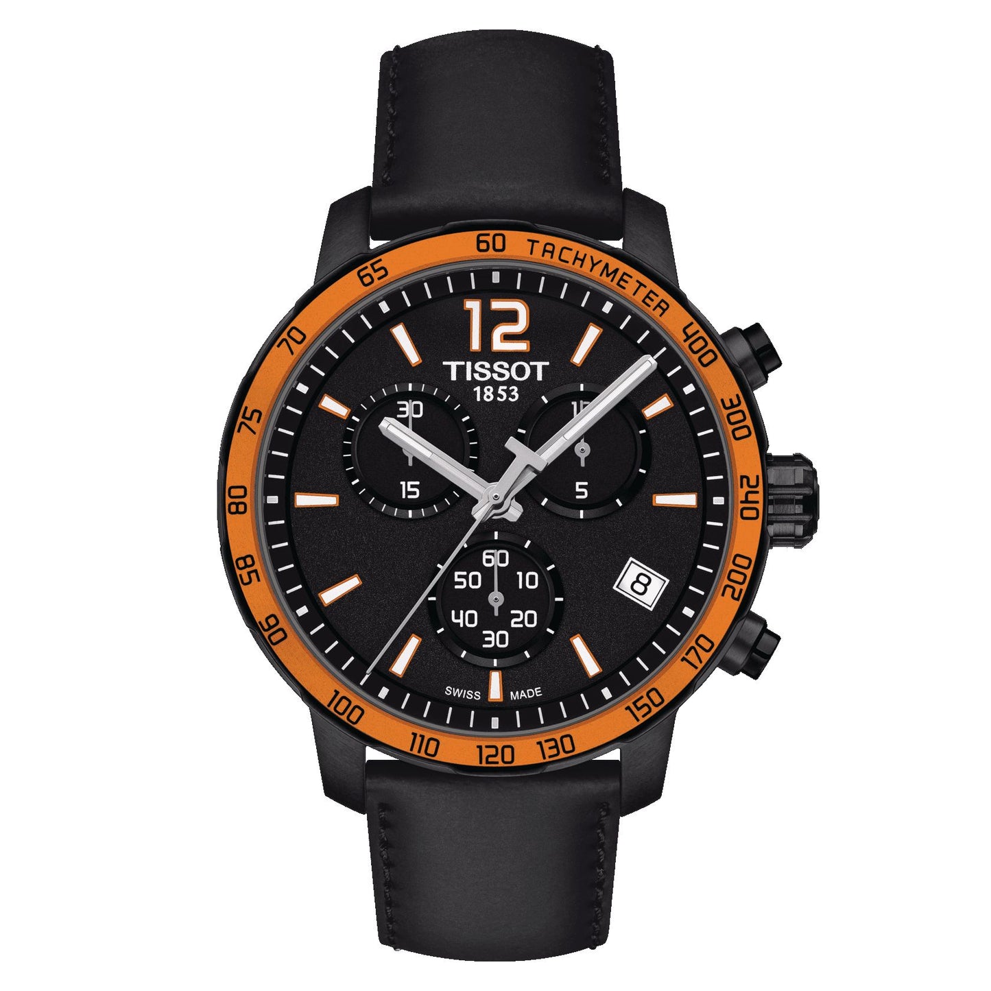 Tissot Quickster Chronograph (Leather, Black) Arabic And Indexes