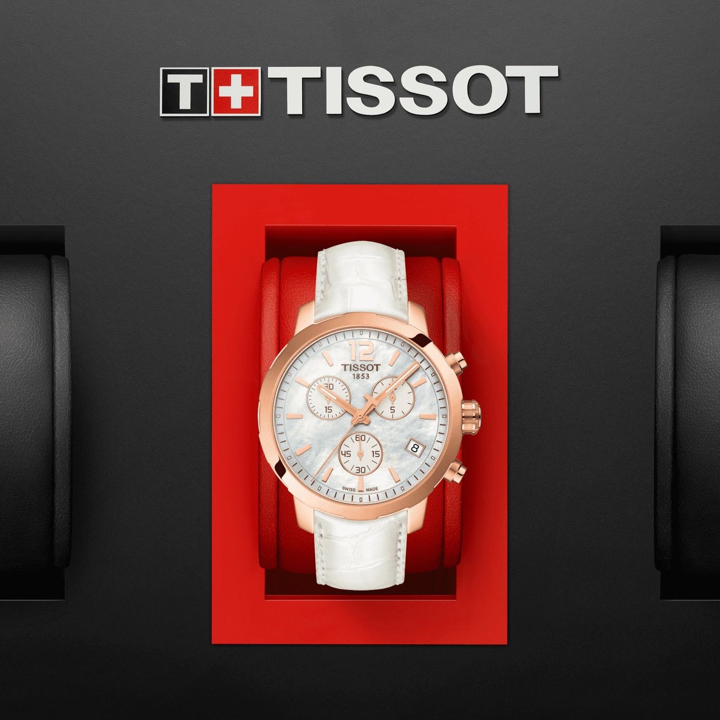 Tissot Quickster Chronograph (Leather, White) Arabic And Indexes