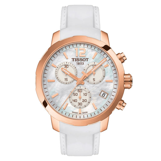 Tissot Quickster Chronograph (Silicone, White) Arabic And Indexes