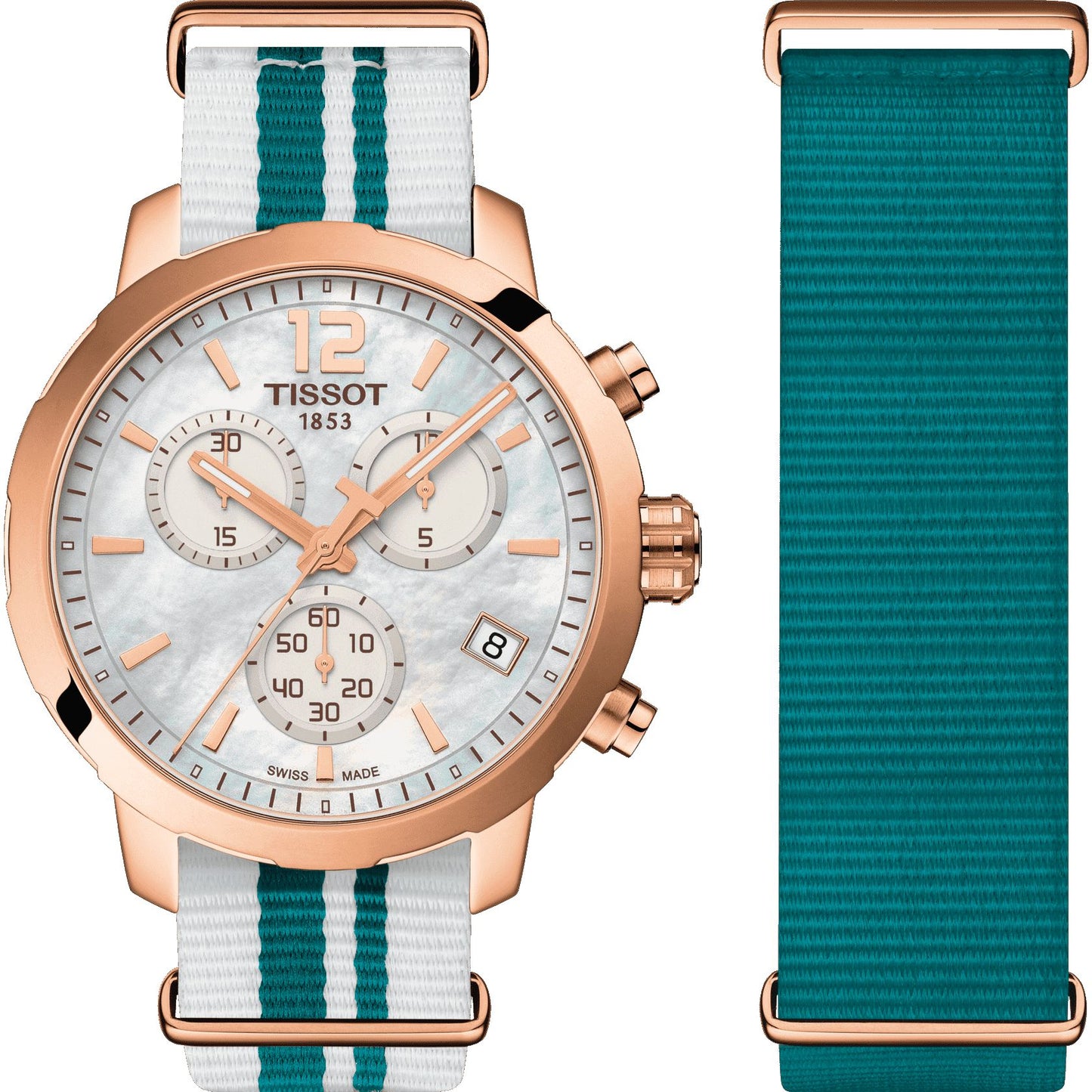 Tissot Quickster Nato Chronograph (Textile, Blue) Arabic And Indexes