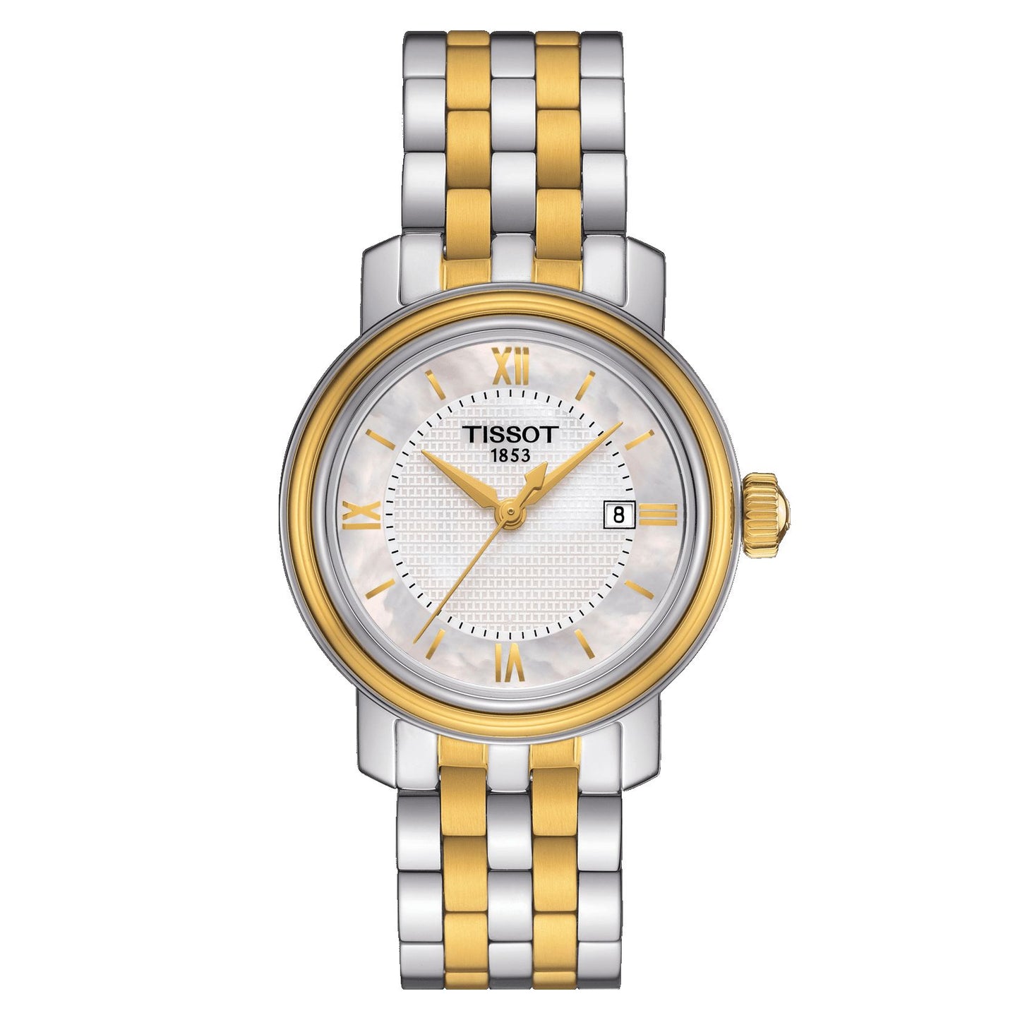 Tissot Bridgeport Lady (Stainless Steel, Grey/Yellow Gold 1N14) Roman And Indexes