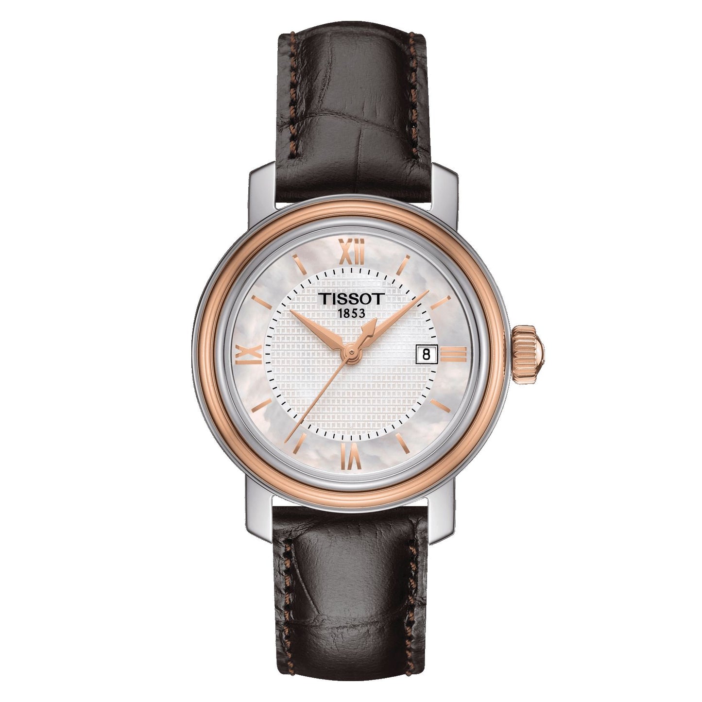 Tissot Bridgeport Lady (Leather, Brown) Roman And Indexes