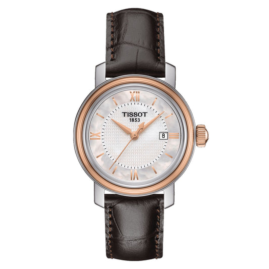 Tissot Bridgeport Lady (Leather, Brown) Roman And Indexes