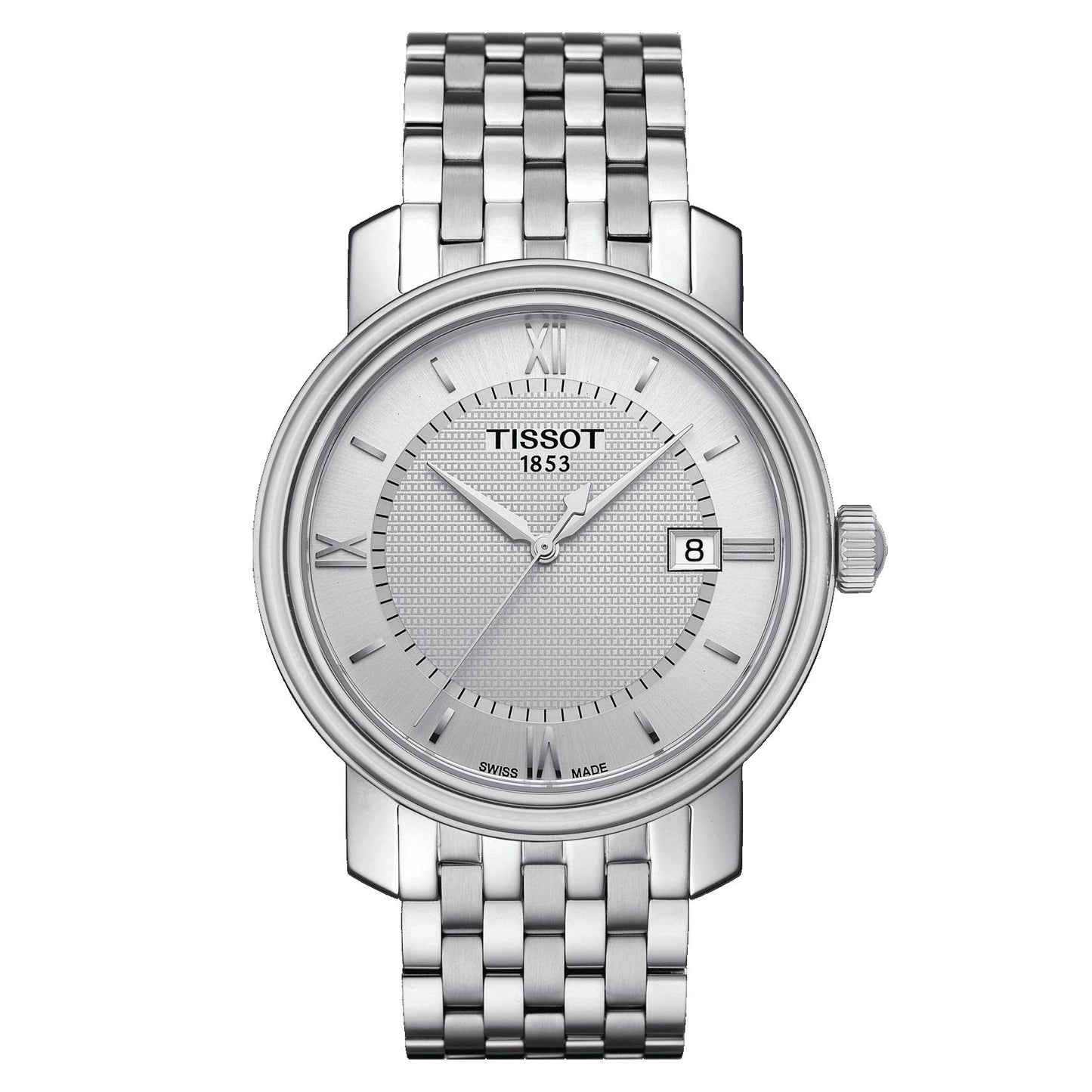 Tissot Bridgeport (Stainless Steel, Grey) Roman And Indexes