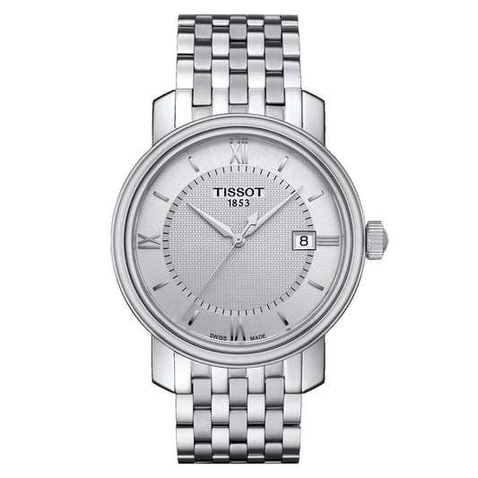 Tissot Bridgeport (Stainless Steel, Grey) Roman And Indexes