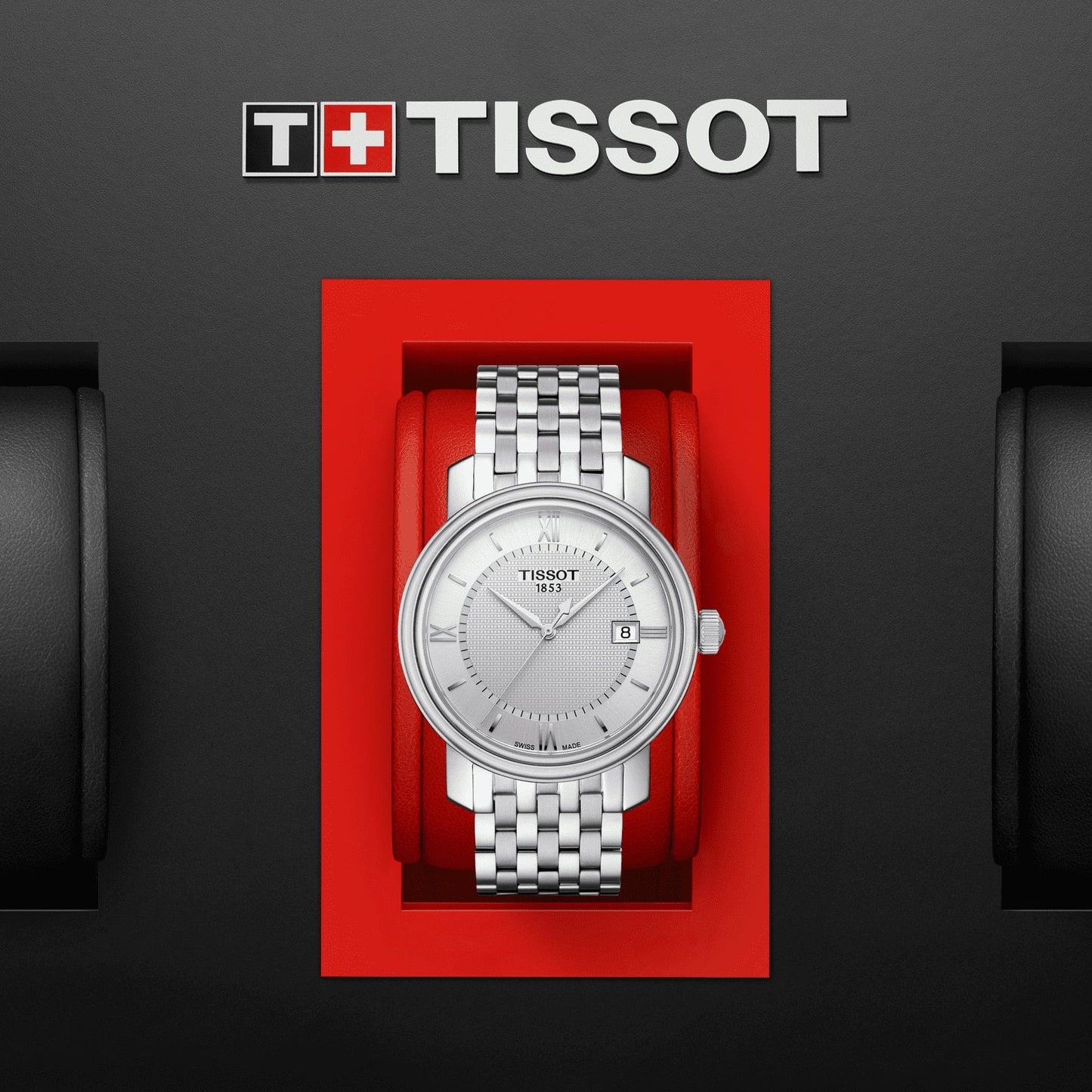 Tissot Bridgeport (Stainless Steel, Grey) Roman And Indexes