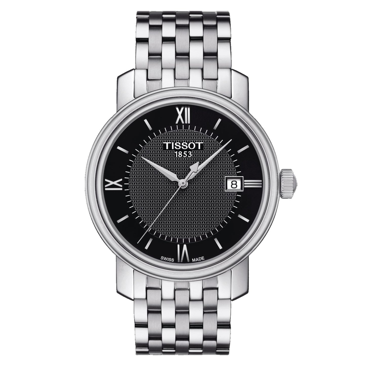 Tissot Bridgeport (Stainless Steel, Grey) Roman And Indexes