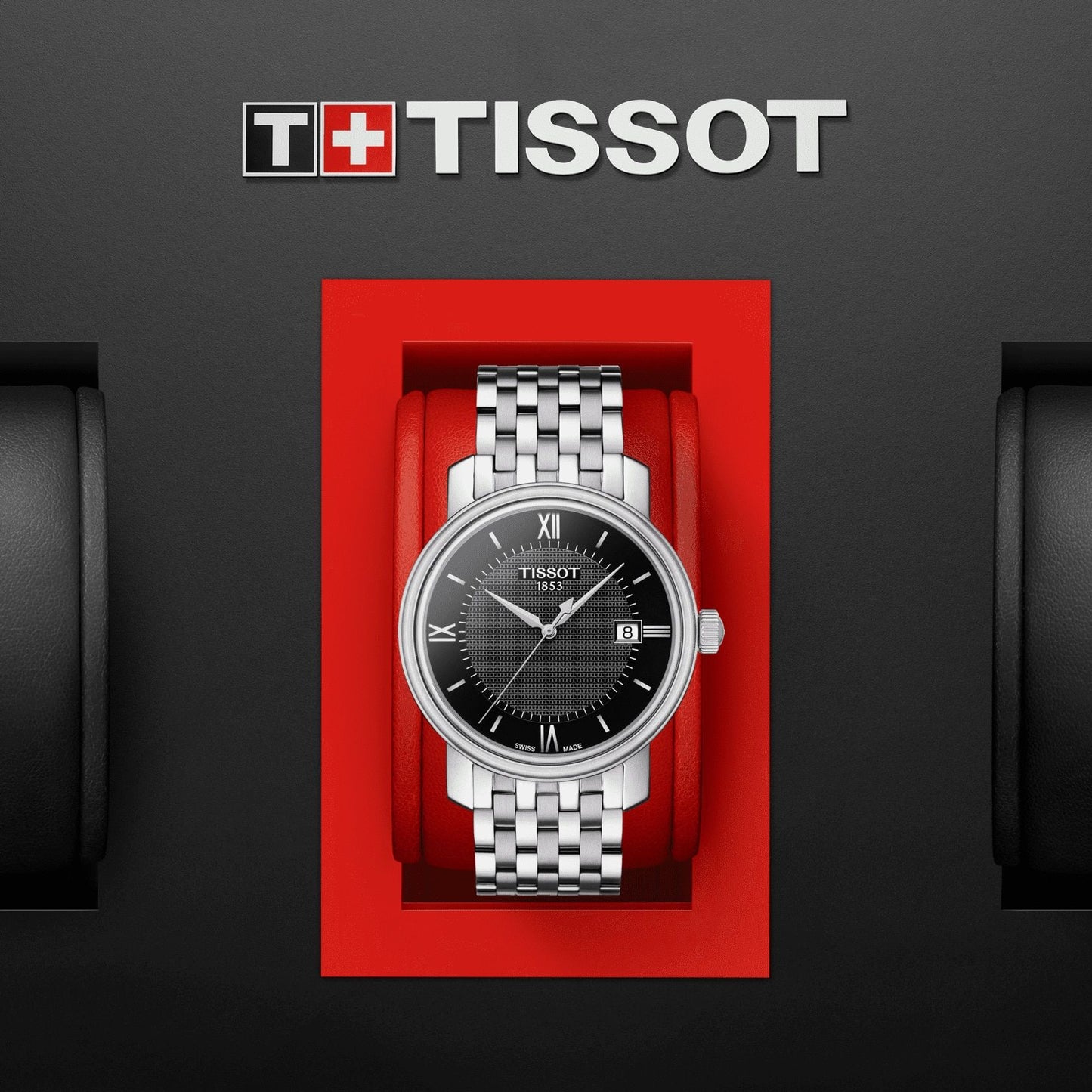 Tissot Bridgeport (Stainless Steel, Grey) Roman And Indexes