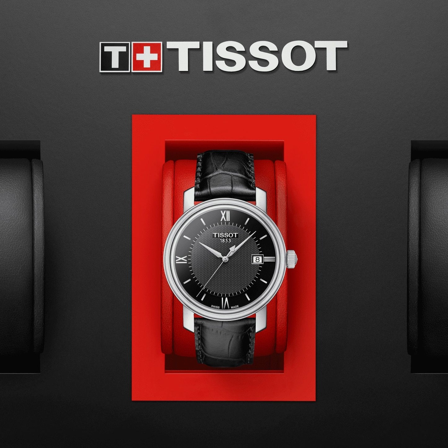 Tissot Bridgeport (Leather, Black) Roman And Indexes