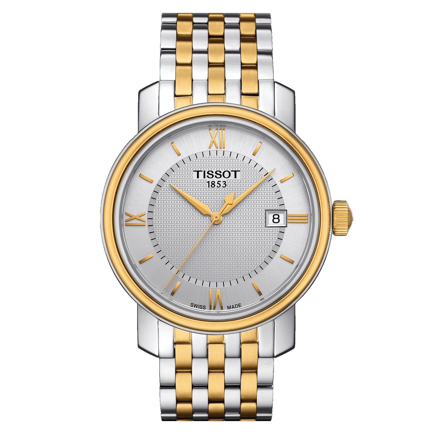 Tissot Bridgeport (Stainless Steel, Grey/Yellow Gold 1N14) Roman And Indexes