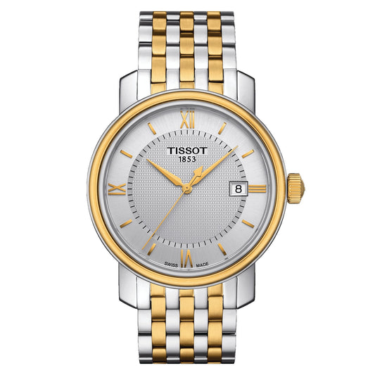 Tissot Bridgeport (Stainless Steel, Grey/Yellow Gold 1N14) Roman And Indexes