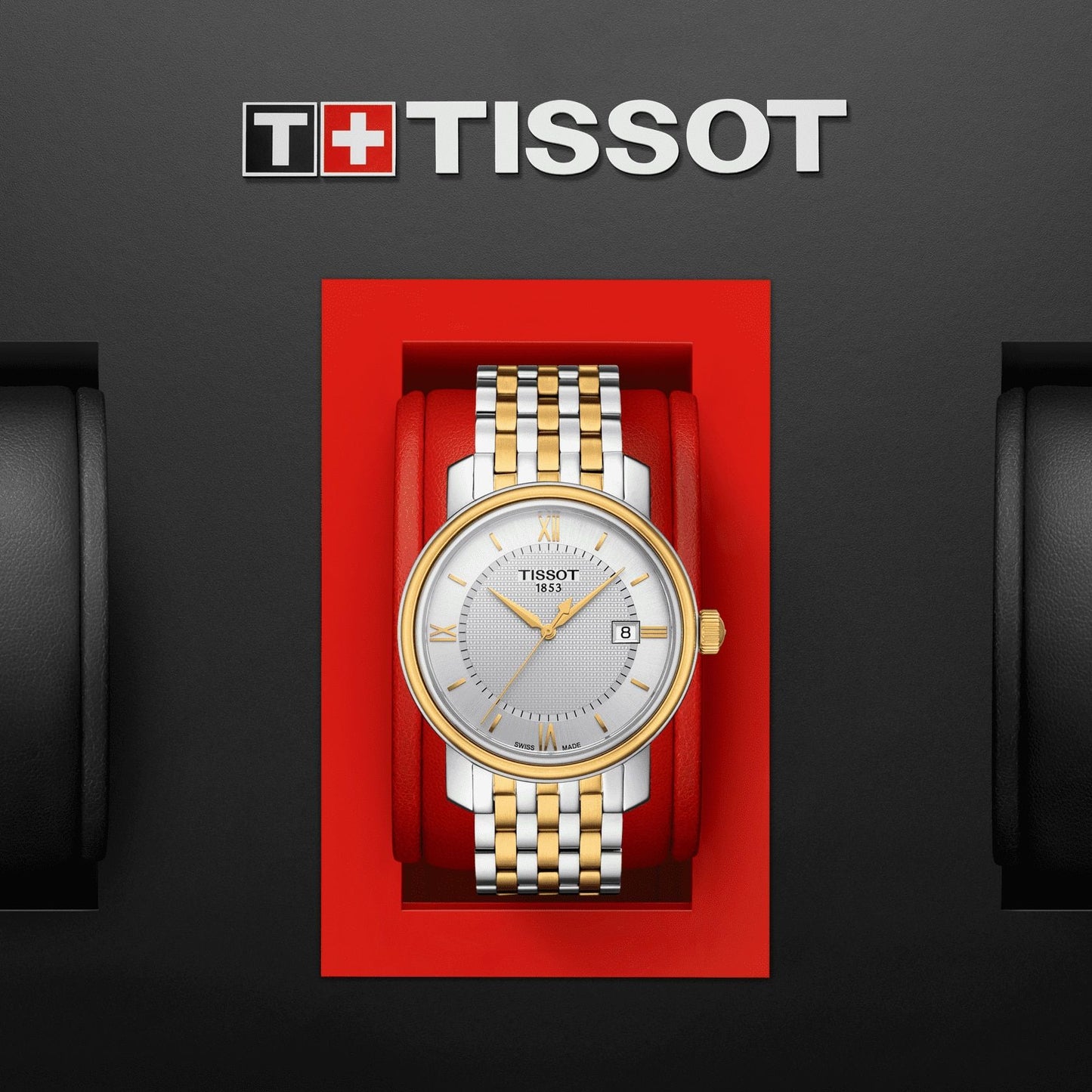 Tissot Bridgeport (Stainless Steel, Grey/Yellow Gold 1N14) Roman And Indexes