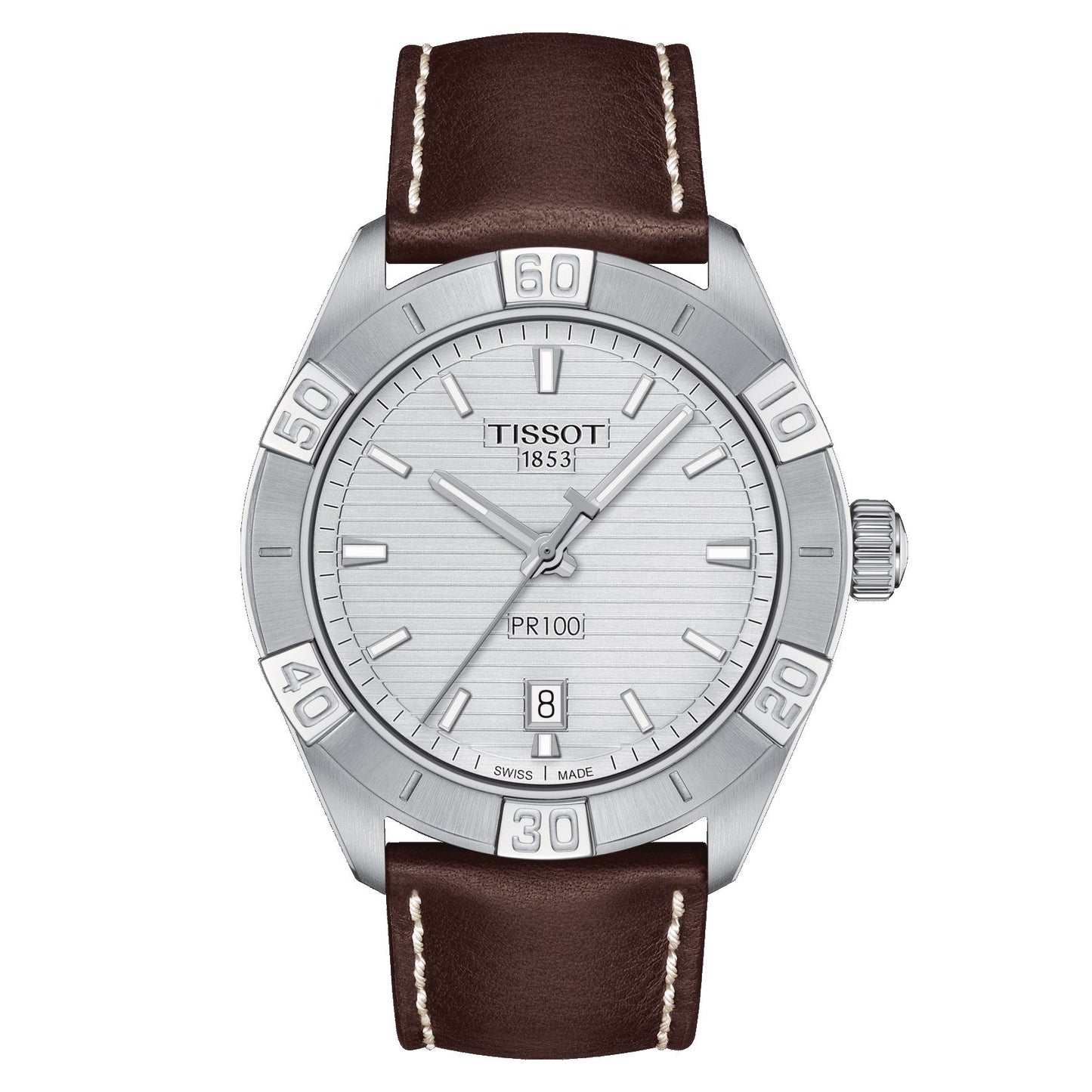 Tissot Pr 100 Sport Gent    (Leather, Brown) Indexes