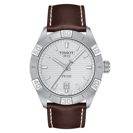 Tissot Pr 100 Sport Gent    (Leather, Brown) Indexes
