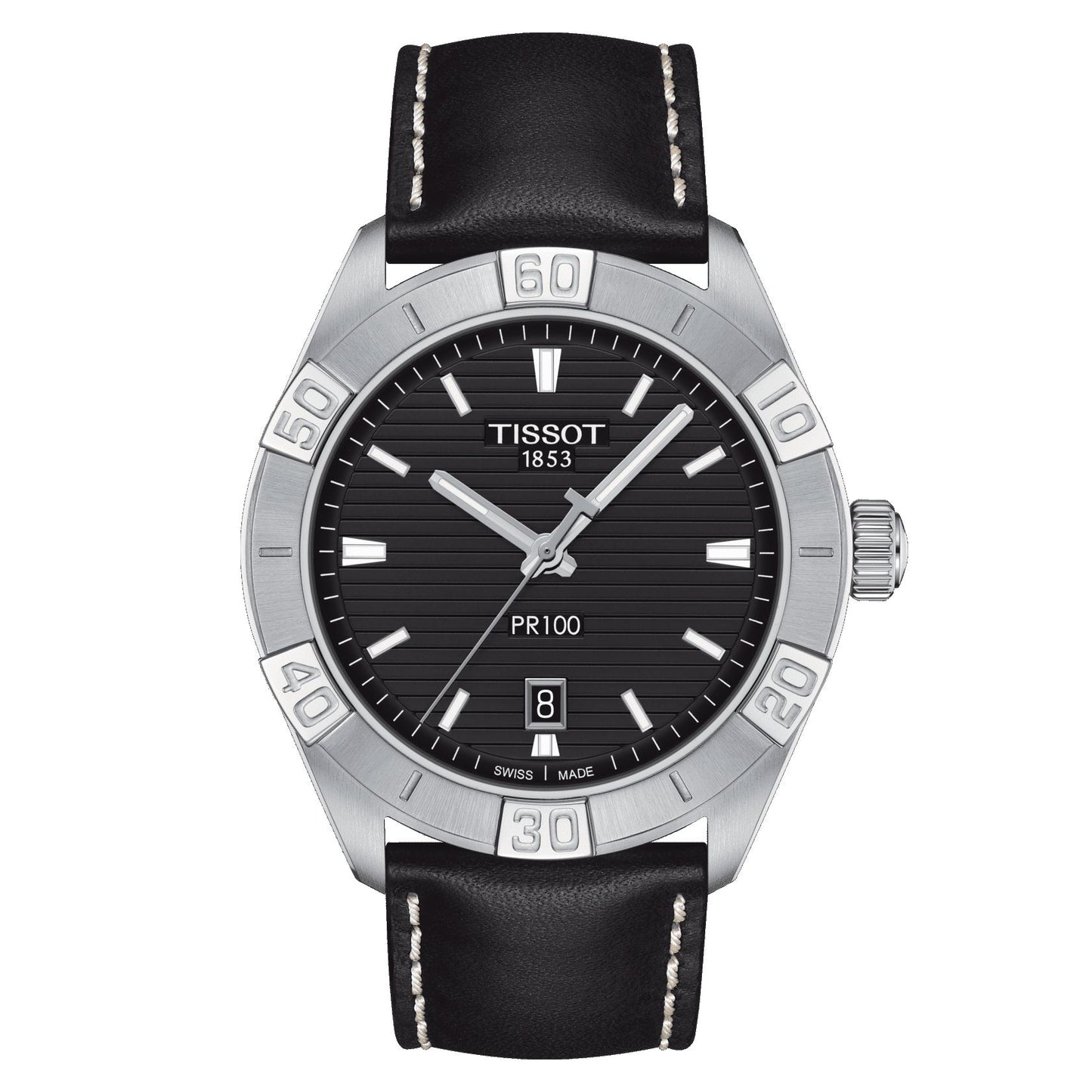 Tissot Pr 100 Sport Gent    (Leather, Black) Indexes