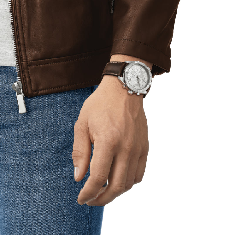Tissot Pr 100 Sport Gent Chronograph (Leather, Brown) Indexes