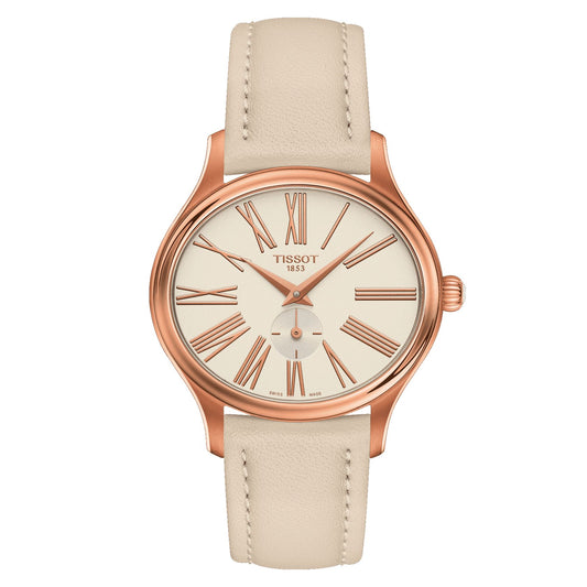 Tissot Bella Ora (Leather, Cream) Roman