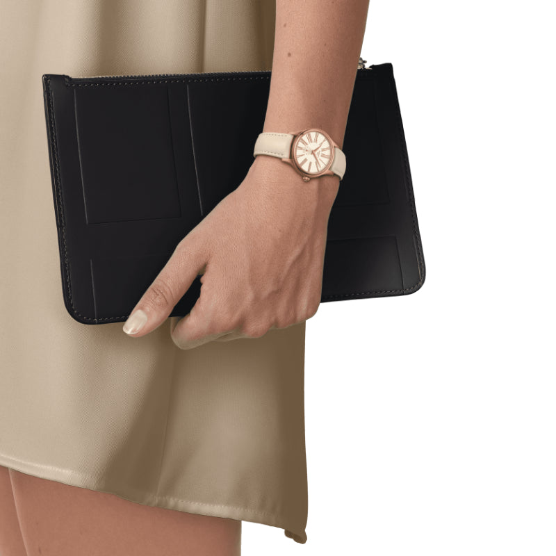 Tissot Bella Ora (Leather, Cream) Roman