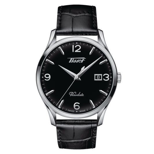 Tissot Heritage Visodate (Leather, Black) Arabic And Indexes