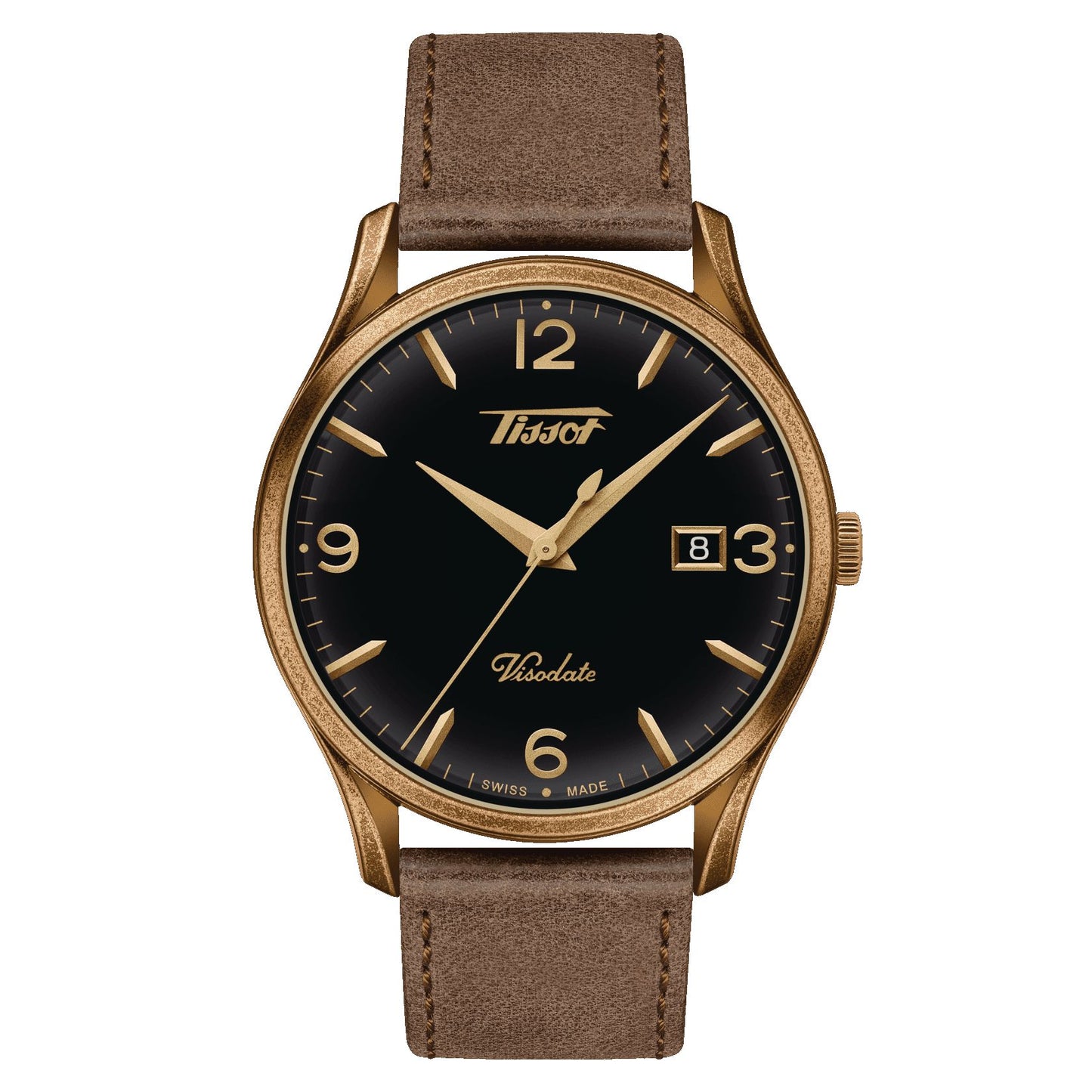 Tissot Heritage Visodate (Leather, Brown) Arabic And Indexes