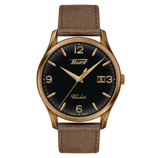 Tissot Heritage Visodate (Leather, Brown) Arabic And Indexes