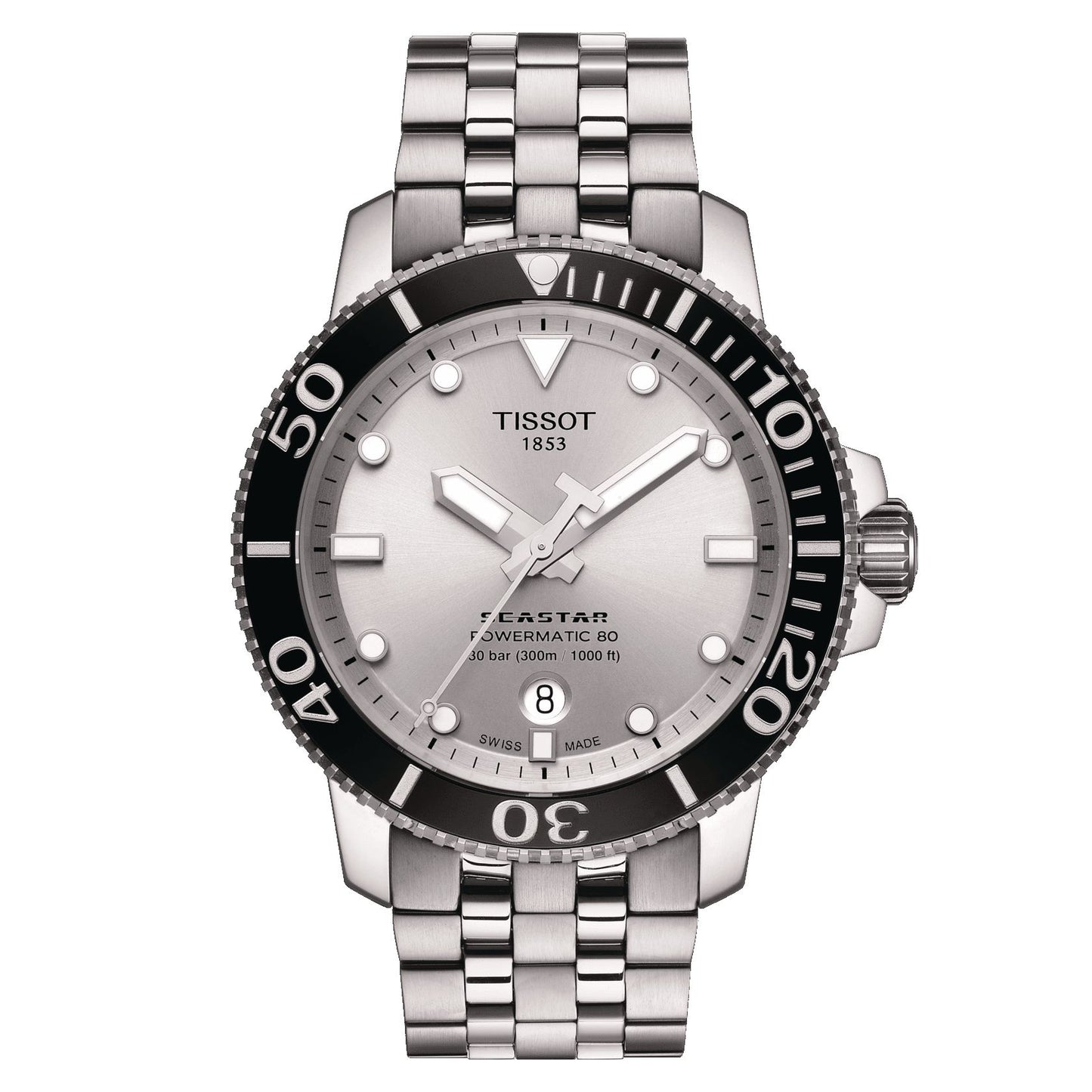 Tissot Seastar 1000 Powermatic 80 (Stainless Steel, Grey) Index