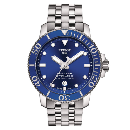 Tissot Seastar 1000 Powermatic 80 (Stainless Steel, Grey) Indexes