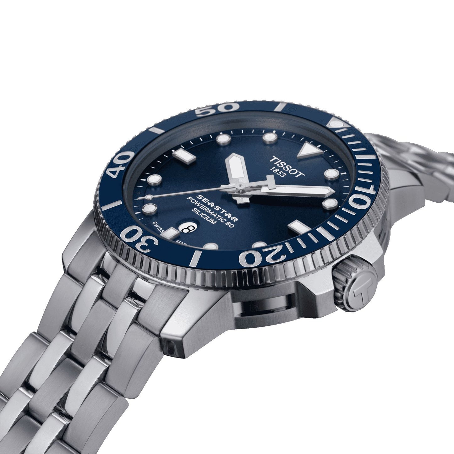 Tissot Seastar 1000 Powermatic 80 Silicium (Stainless Steel, Grey) Indexes