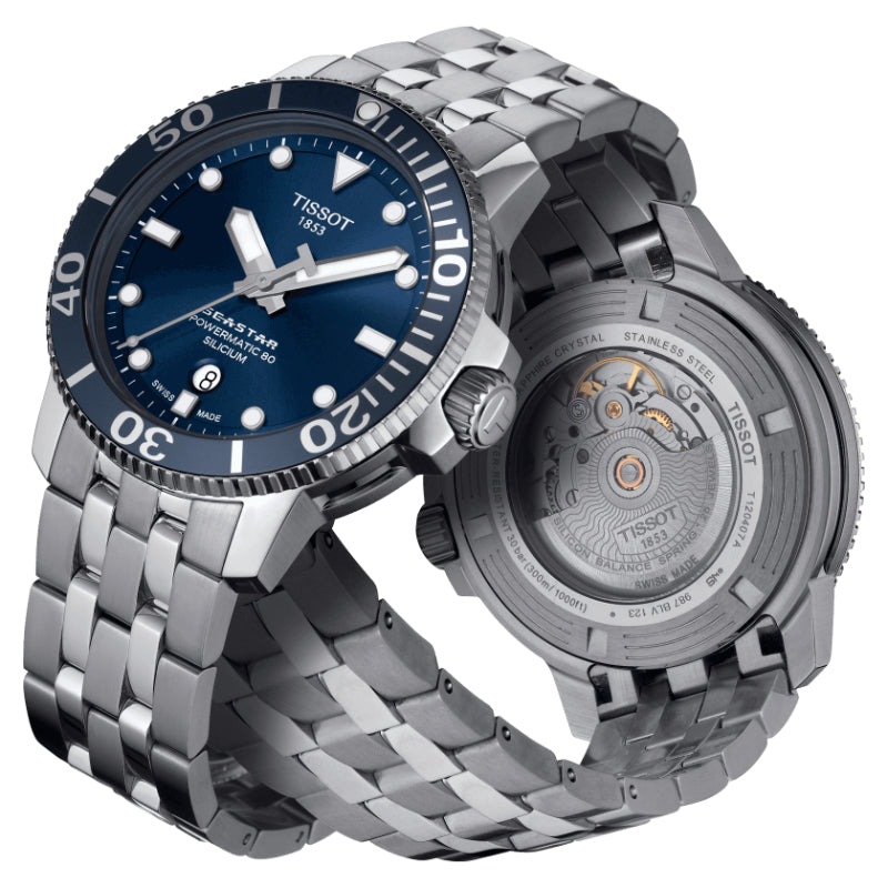 Tissot Seastar 1000 Powermatic 80 Silicium (Stainless Steel, Grey) Indexes