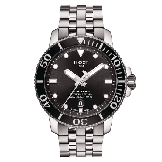 Tissot Seastar 1000 Powermatic 80 (Stainless Steel, Grey) Indexes