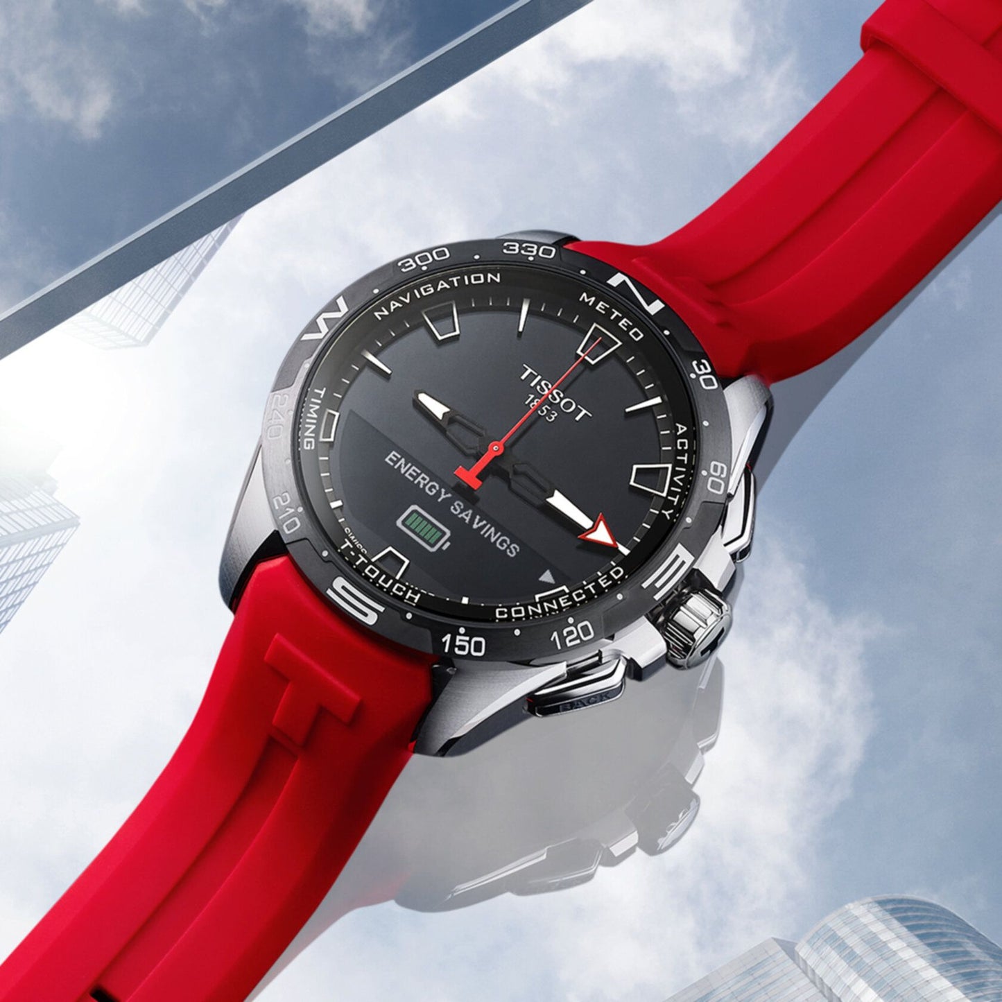 Tissot T-Touch Connect Solar (Silicone, Red) Indexes