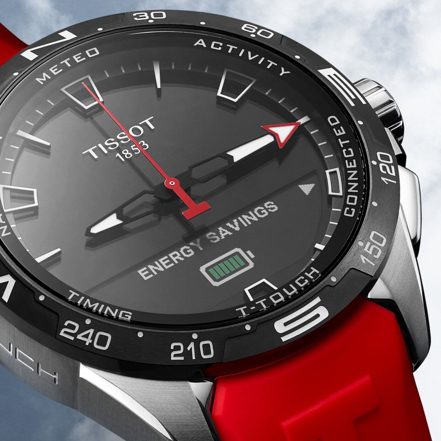 Tissot T-Touch Connect Solar (Silicone, Red) Indexes