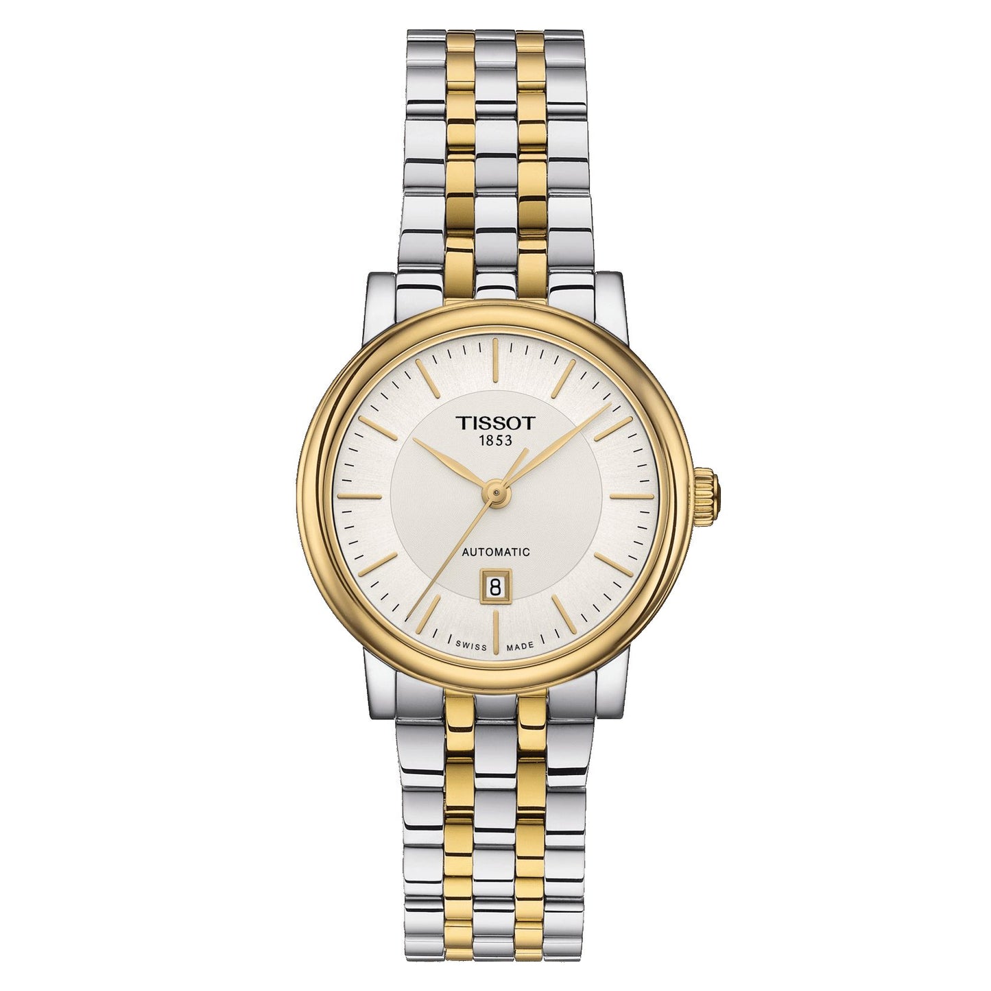 Tissot Carson Premium Automatic Lady (Stainless Steel, Grey/Yellow Gold 1N14) Indexes