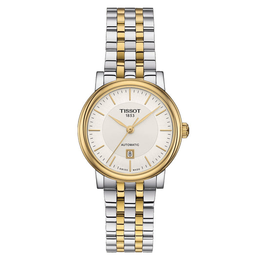 Tissot Carson Premium Automatic Lady (Stainless Steel, Grey/Yellow Gold 1N14) Indexes